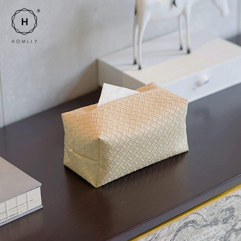 Homlly Leather Tissue Box Cover (X2PCS)