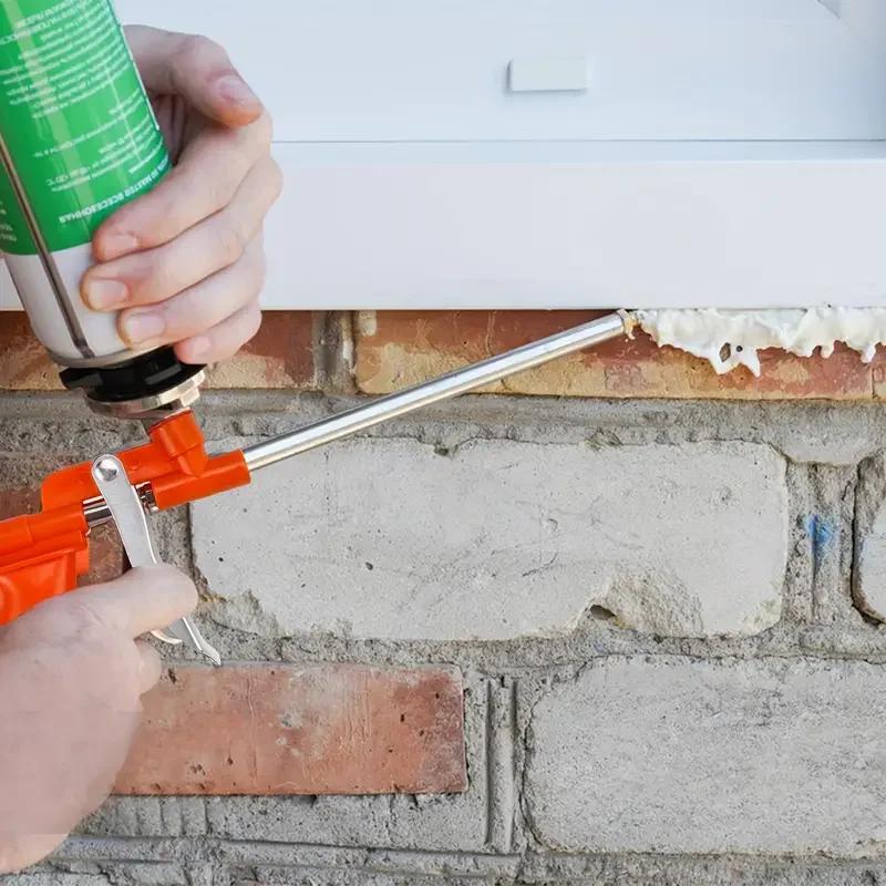Skumekspanderende sprøytepistol skummende jetlimpistol metall polyuretanutløser sprøytepumpe fugemiddel fugeverktøy for husrenovering