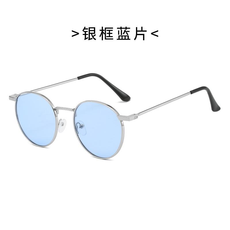 Metal Sunglasses Retro Oval Street Sunshade Glasses Airport Decoration Small Uv Protection Sunglasses