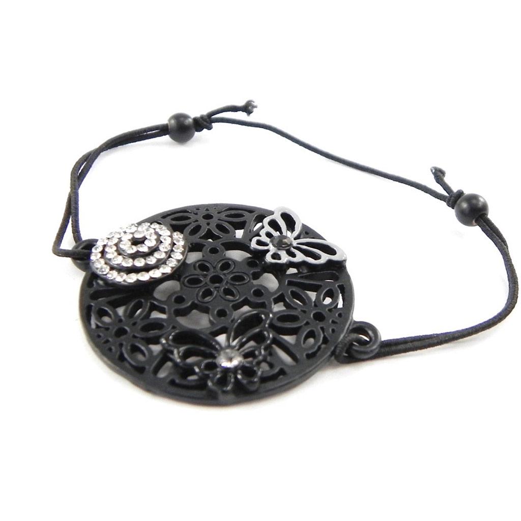 NOA [H8748] - Designer Bracelet 'Carmen' Black Gray