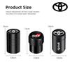 4Pcs Aluminum Alloy Tire Valve Caps Anti Leak Dust Cover Car Wheel Accessory For Toyota Hilux Corolla RAV4 Camry Highlander C-HR