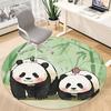 1pc Panda Pair Office Round Area Rug, Indoor Mat Suitable ForOffice, Under Office Chairs Bedroom Living Room Home Decor D014