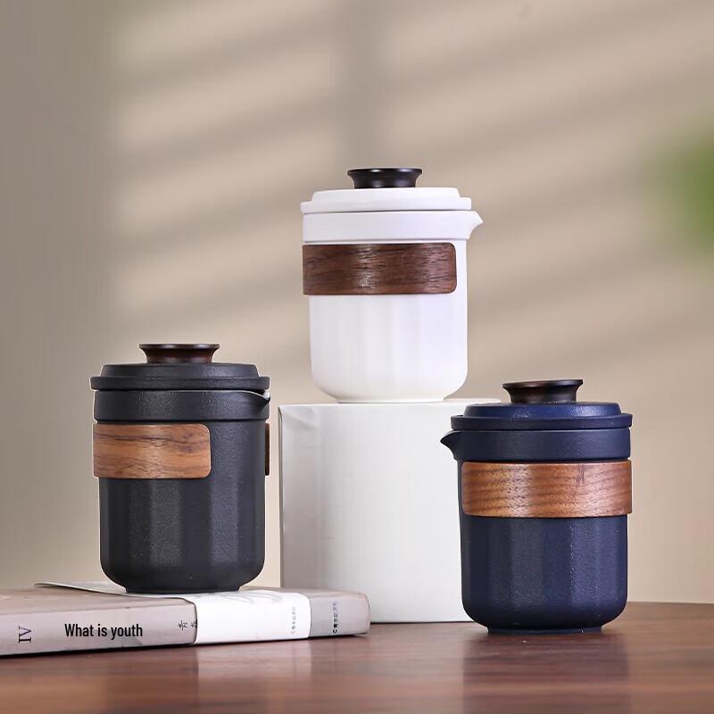 Portable One Pot Four Cups Ceramic Travel Tea Set