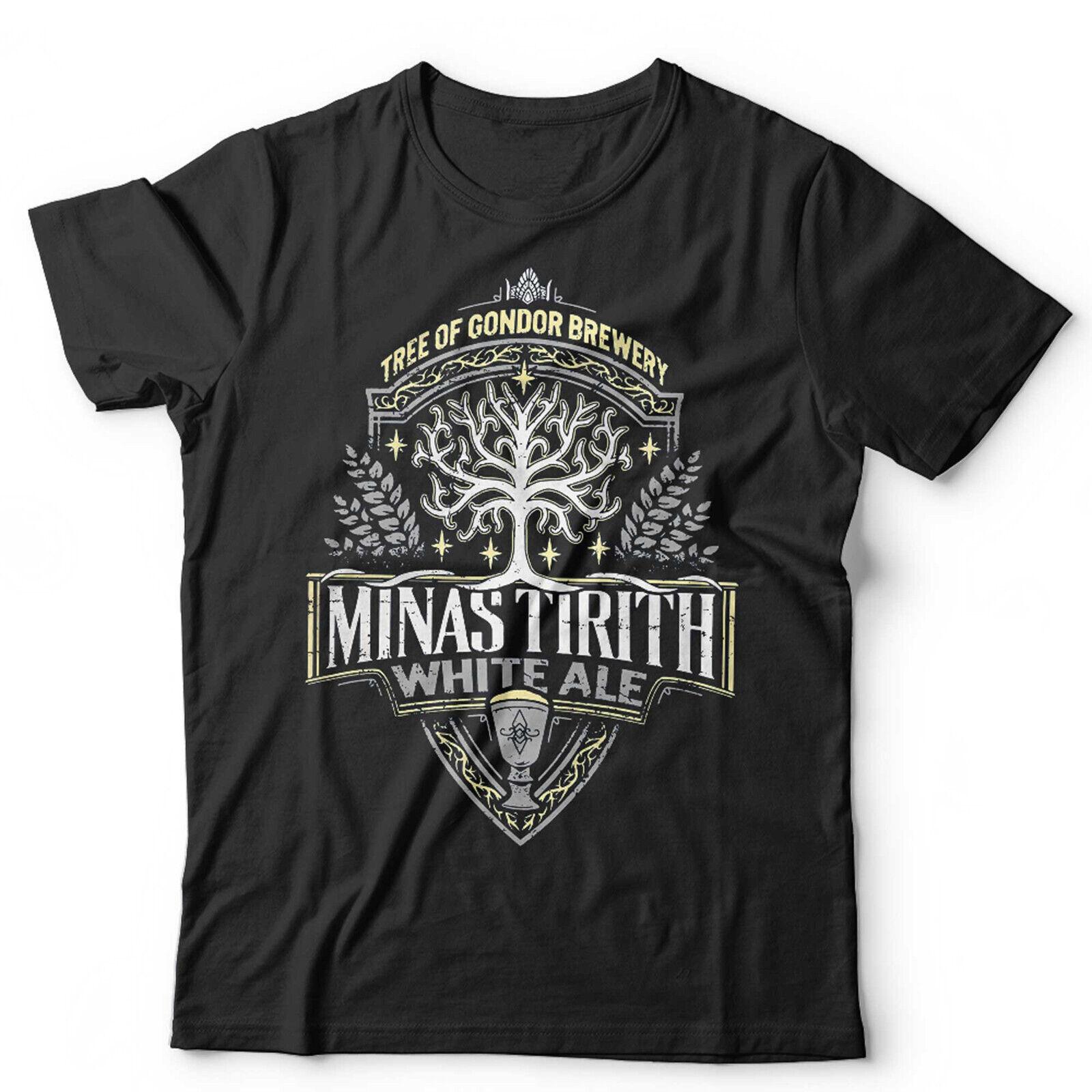 Minas Tirith White Ale TShirt Unisex Parody Film Beer LOTR Retro Vintage S