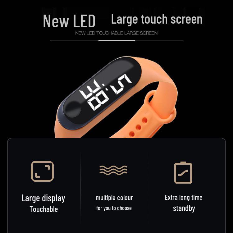 Waterproof LED Touch Control Casual Sports Watch for Students and Couples