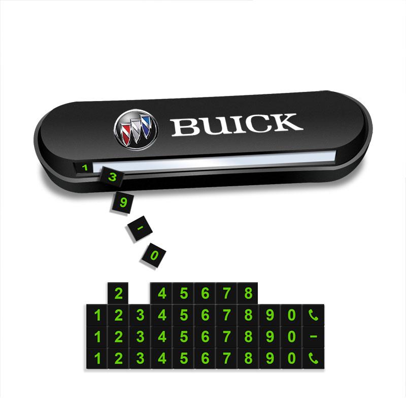 1Pcs Car Temporary Parking Card Plate Badge Car Styling For Buick Verano Velite Lesabre Riviera Avenir GL6 GL8 Envision Excelle