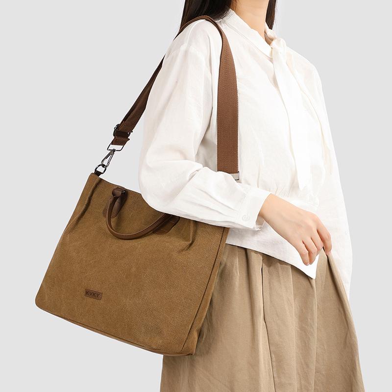 Canvas Bag Commuter Large Capacity Crossbody Bag Women Tote Bag
