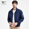 Qipilong Men's Stand Collar Casual Jacket