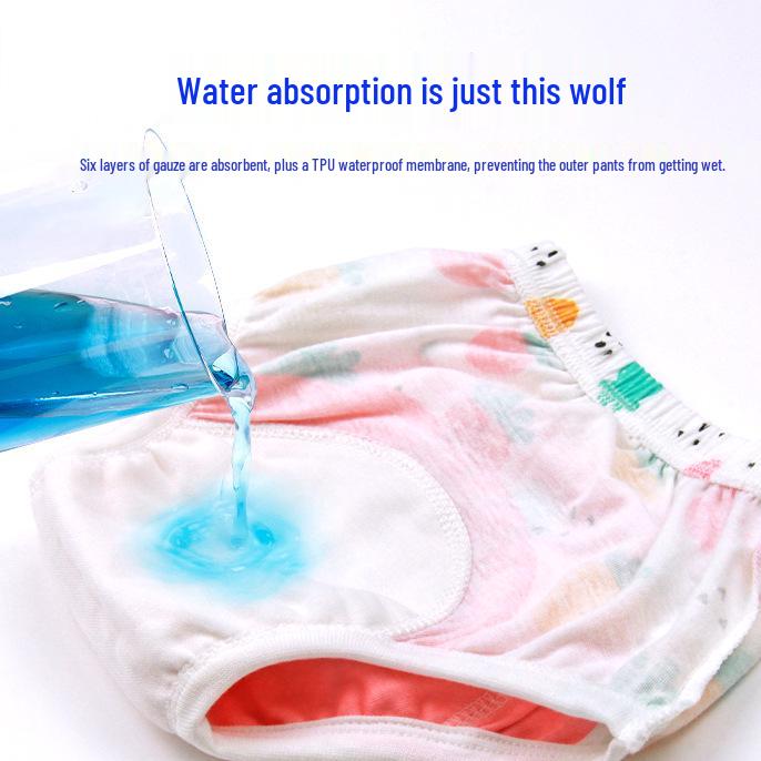 Klasse A Baumwolle Atmungsaktiv Waschbar Baby Trainingshosen für Mädchen: Sommer Mullwindel Unterwäsche
