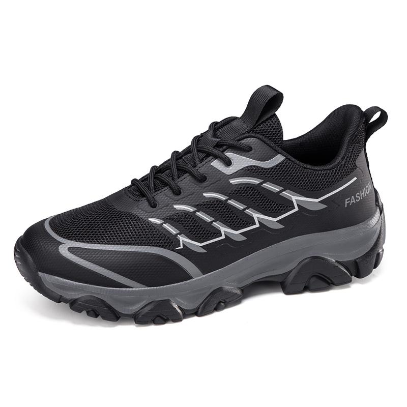 Outdoor Hiking Shoes Men Casual Breathable Soft Low-top Running Shoes Men Comfortable Lace-up Anti-slip Casual Sneakers Women
