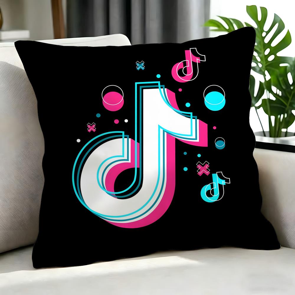 Social Tiktok Cushion Cover Cushion Cover Set 4Pcs 50X50 45X45 40X40 Pillowcase Decorative Sofa Home Decor