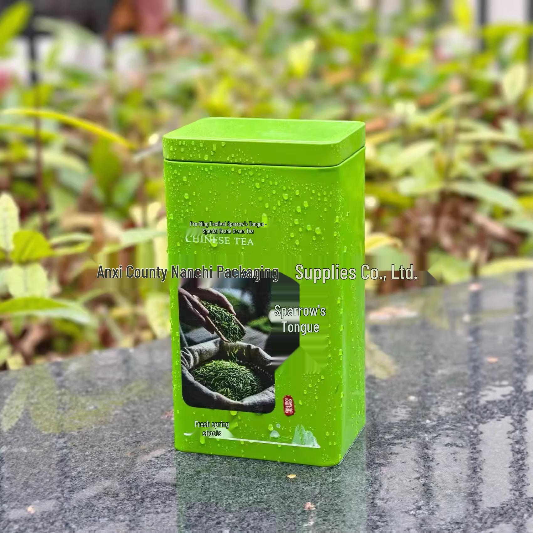 Tinplate Tea Packaging Can for Sparrow Tongue Tea - Half and Full Catty Sizes