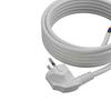Przewód Zasilający Kabel Z Wtyczką Kątową 5M 3X1,5Mm2 Uni-Schuko Biały