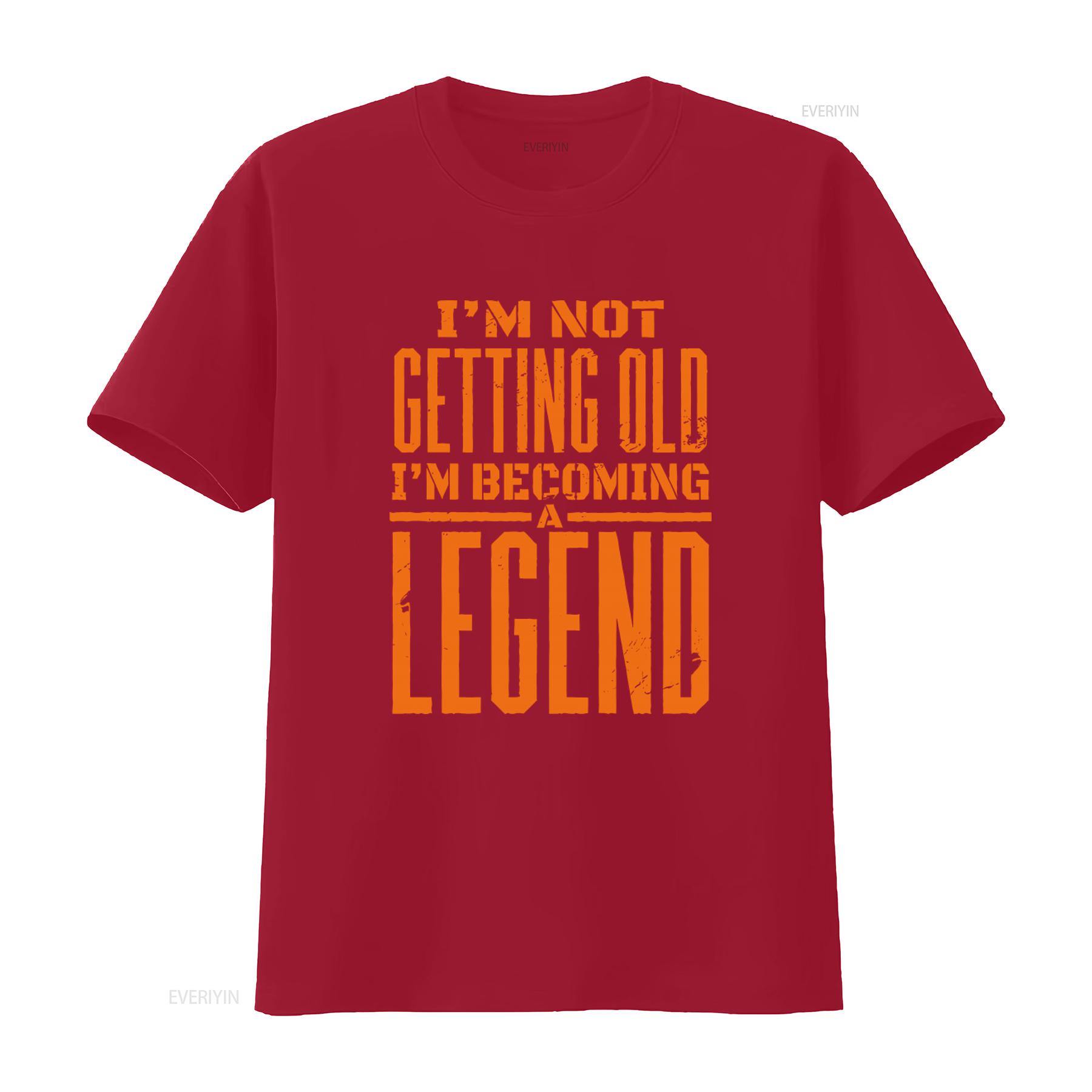 Mens Im Not Getting Old Becoming a Legend Funny T Shirt Top  vintage Washed Casual fashion graphic Soft Breathable Stretched S
