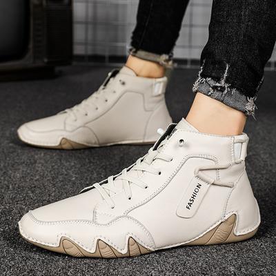 Autumn and Winter New Casual Shoes Leather Shoes High-Top Leather Boots Suede Shoes Cotton Shoes Genuine Leather Men's Shoes