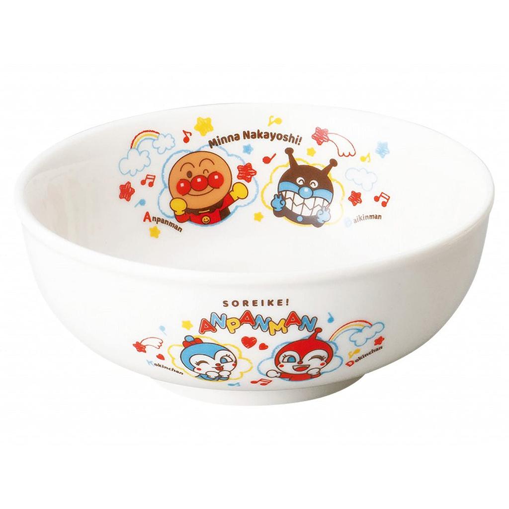 Kanesho Toki Tableware Gift Nakayoshi Series "Go! Anpanman" Set, 066740, White, 30.5cm