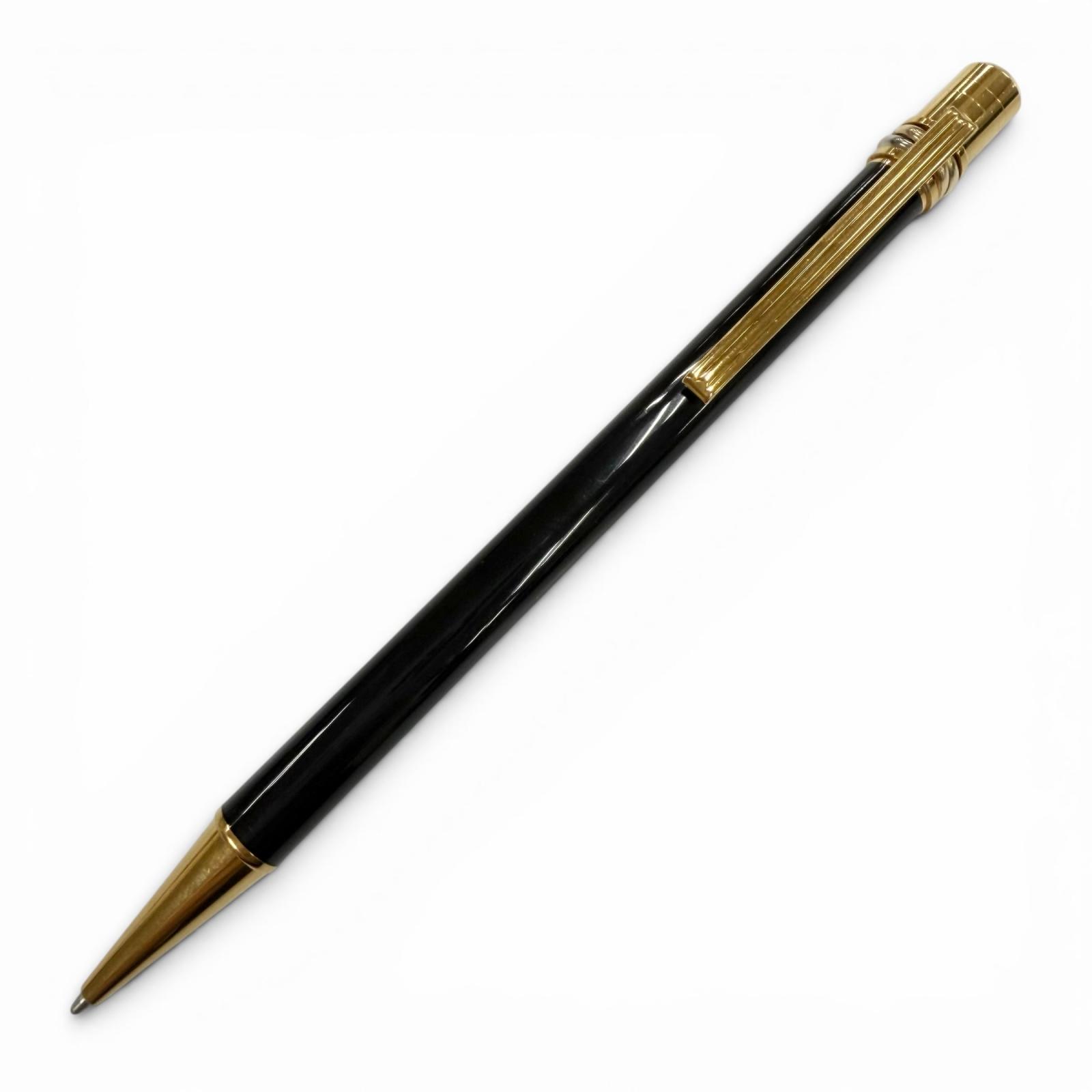 Great Cartier Ballpoint pen Trinity Twist type black mens Used