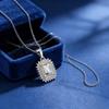 Geometric Square Pendant Necklace Women Light Luxury Style Clavicle Chain