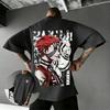 Kimetsu No Yaiba Akaza Anime Koszulka Męska Damska Bawełniana Krótki Rękaw Streetwear Demon Slayer Koszulka z Grafiką Letnie Codzienne Top 2026