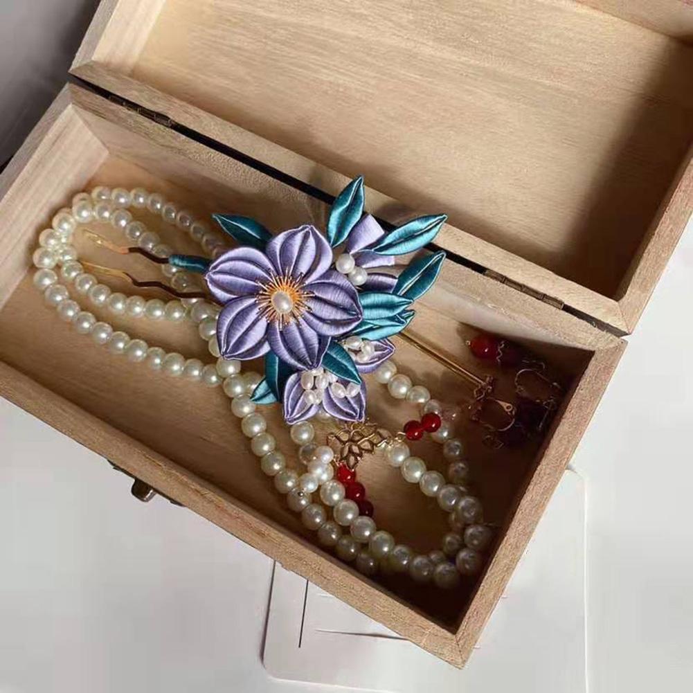 Rectangular Wooden Storage Box Retro Buckle Wooden Box Clamshell Wooden Boxes 20*10*6cm Home Storage Tools Decoration Parts