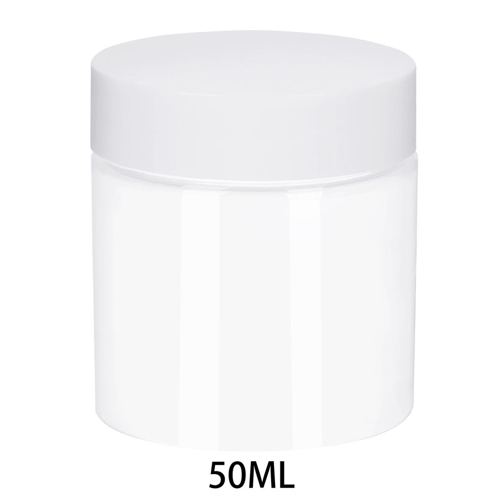 6pcs 30ml/40ml/50ml/60ml/80ml Clear Plastic Jar with Lids Refillable Empty Cosmetic Containers Jar for Travel Storage Make Up