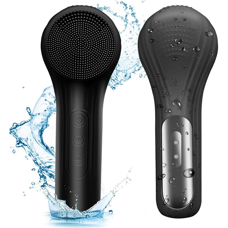 

Sonic IPX7 Waterproof Facial Cleansing Brush Device Face Skin Care Scrubber Exfoliator Cleaner Vibration Massager Deep Cleansing чёрный