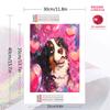 Pink Bernese Mountain Dog Pattern  3pcs 100% Round Full Drill 5D DIY Diamond Painting Embroidery Cross Stitch Rhinestone Décor