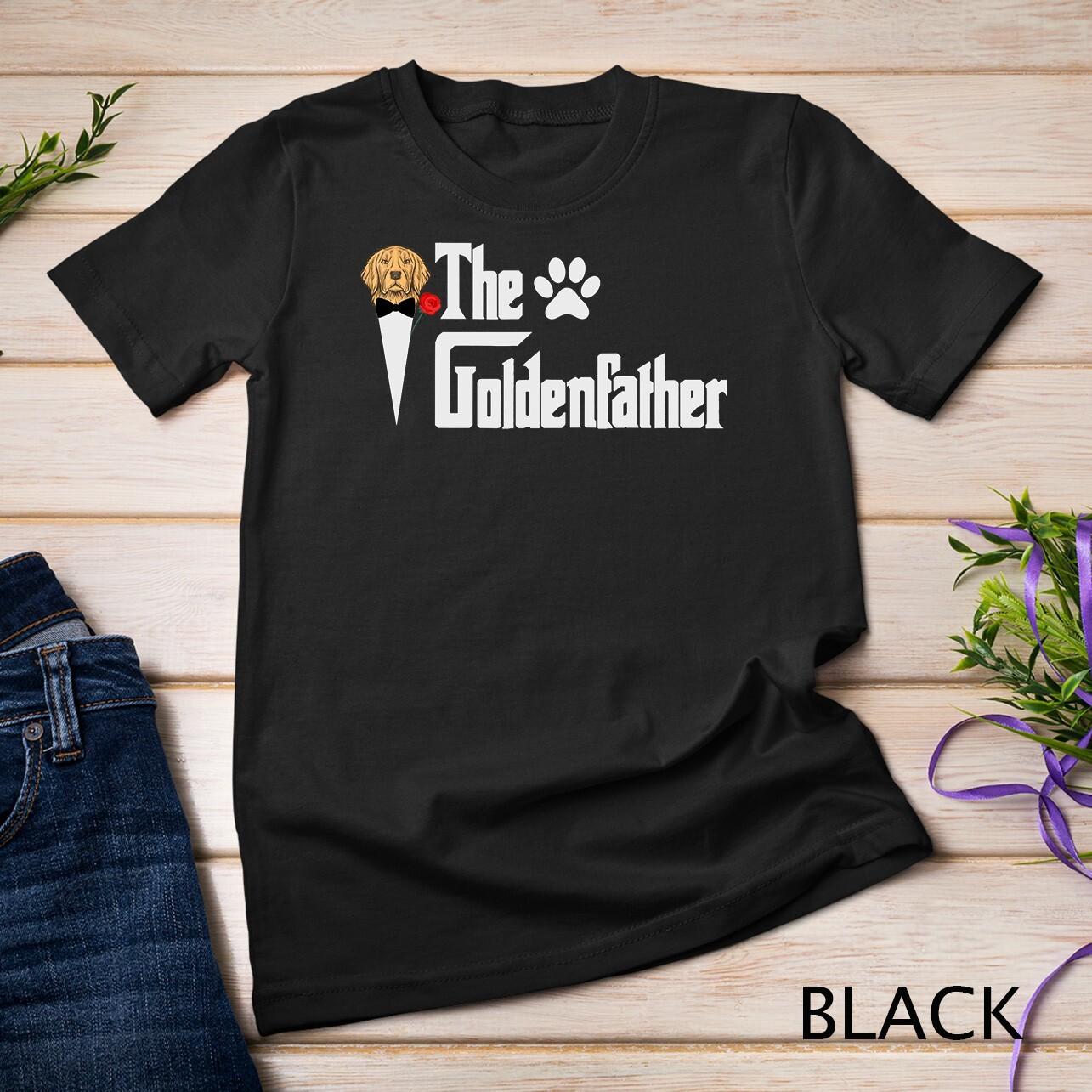 Funny The Goldenfather Golden Retriever Dog Father T-Shirt Mens Womens Tees Top Unisex T-Shirt Mens Womens Tees Top S