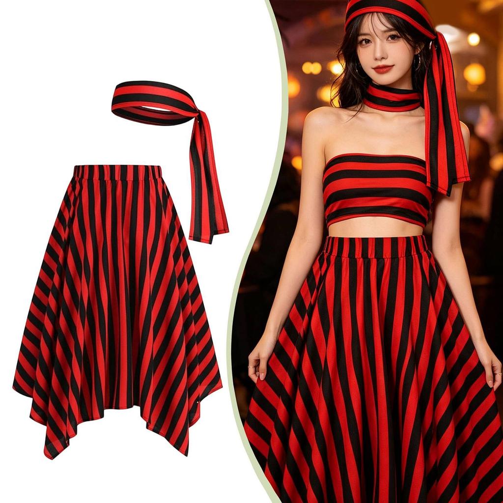 Pirate Skirt for Women with Headscarf Parties And Roleplaying Games