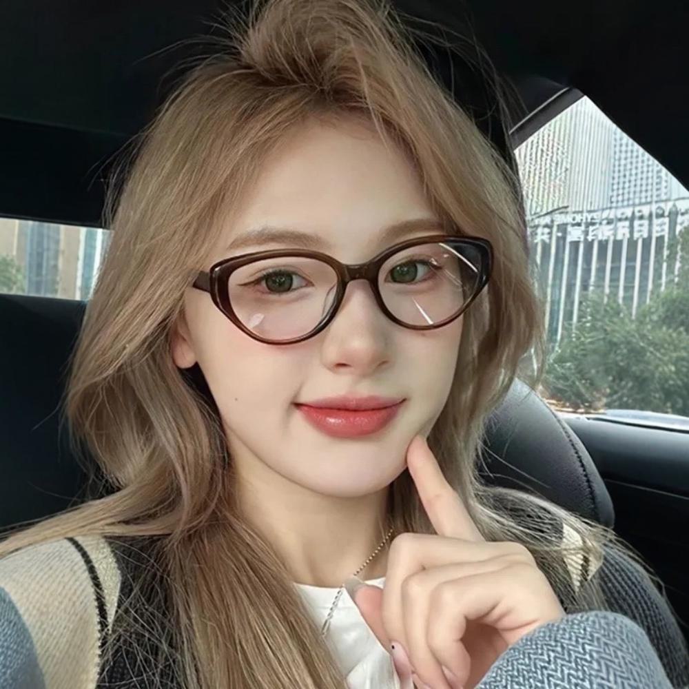 

«Модная оправа очков «кошачий глаз» для женщин: Ретро-стиль, защита от синего света, эффект похудения, подходит для квадратного/круглого лица. чёрный