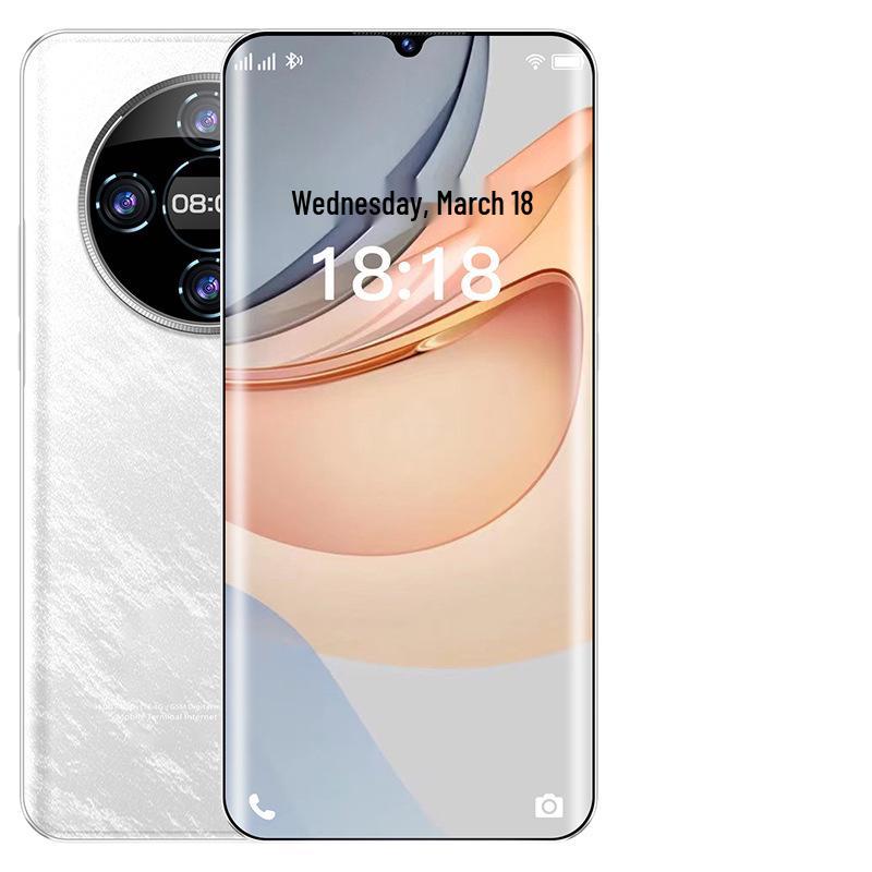 2026 7.9-inch Quad-Curved Screen Smartphone with AI Face Recognition, 256GB Storage, and 8-Core Processor.