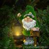 Flocking Elf Solar Garden Night Light American Ornament Villa Arrangement Outdoor Garden Resin Crafts