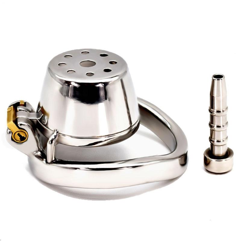 BDSM Stainless Steel Urinary Catheter Male Chastity Belt Cock Rings Penis Cage Scrotum Sex Toys Slave Cuckold CB Lock