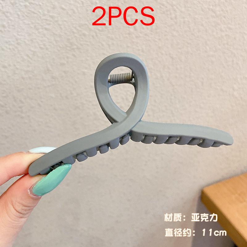 2 ΤΕΜ Premium Σετ Κεφαλών Νέο Γυναικείο Κλιπ Κλιπ Νύχι Μόδας Καφέ Μαύρο Ακρυλικό Μεγάλες Φουρκέτες Claw For Lady Clip Barrette Αξεσουάρ μαλλιών