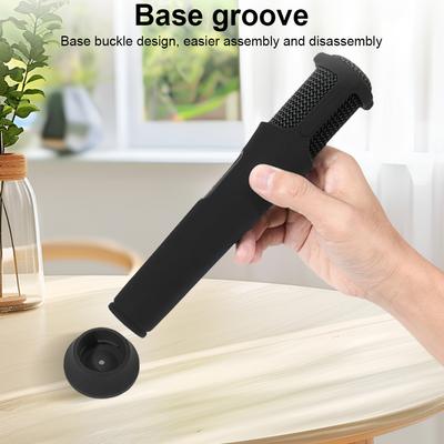 Silicone Protective Case for JBL PartyBox Wireless Microphone Case Anti-Rolling Mic Sleeves Microphone Stand Non-slip Cover