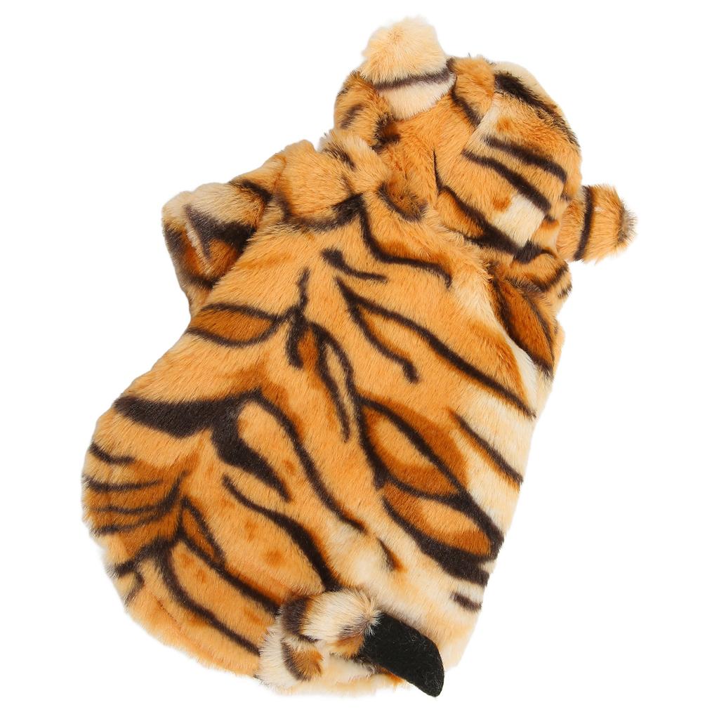 Halloween Dog Hoodie Tiger Grain Soft Comfortable Polyester Autumn Winter Warm Pet Clothes for