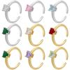 ZHUKOU Korea Heart Rings For Women Gold Open Rings Trendy Jewelry Wedding Party Sexy Ring VJ108