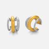 NEW VINTAGE THREE MIX COLOR GYPSY EAR CLIP EARRINGS 2027 Dazan Ins Trendy 18k Pvd Gold Plated Stainless Steel Luxury Jewelry