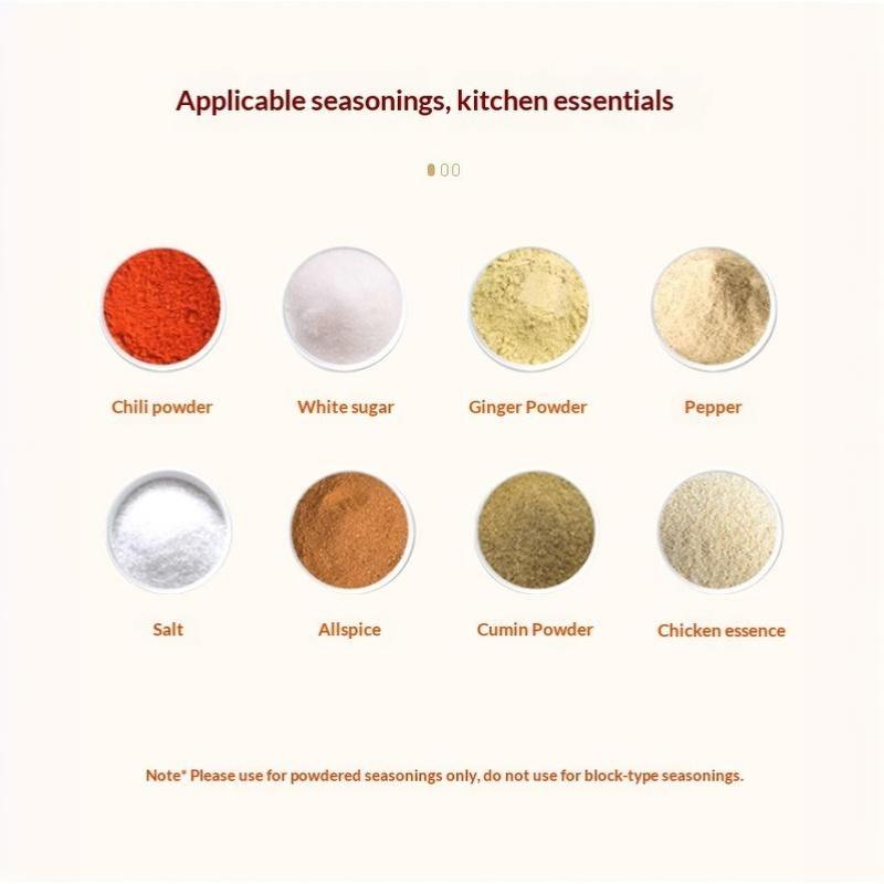 0.5G Quantitative Seasoning Container Dustproof Press Type Seasoning Jar Seasoner Storage Salt Dispenser For Home Kitchen
