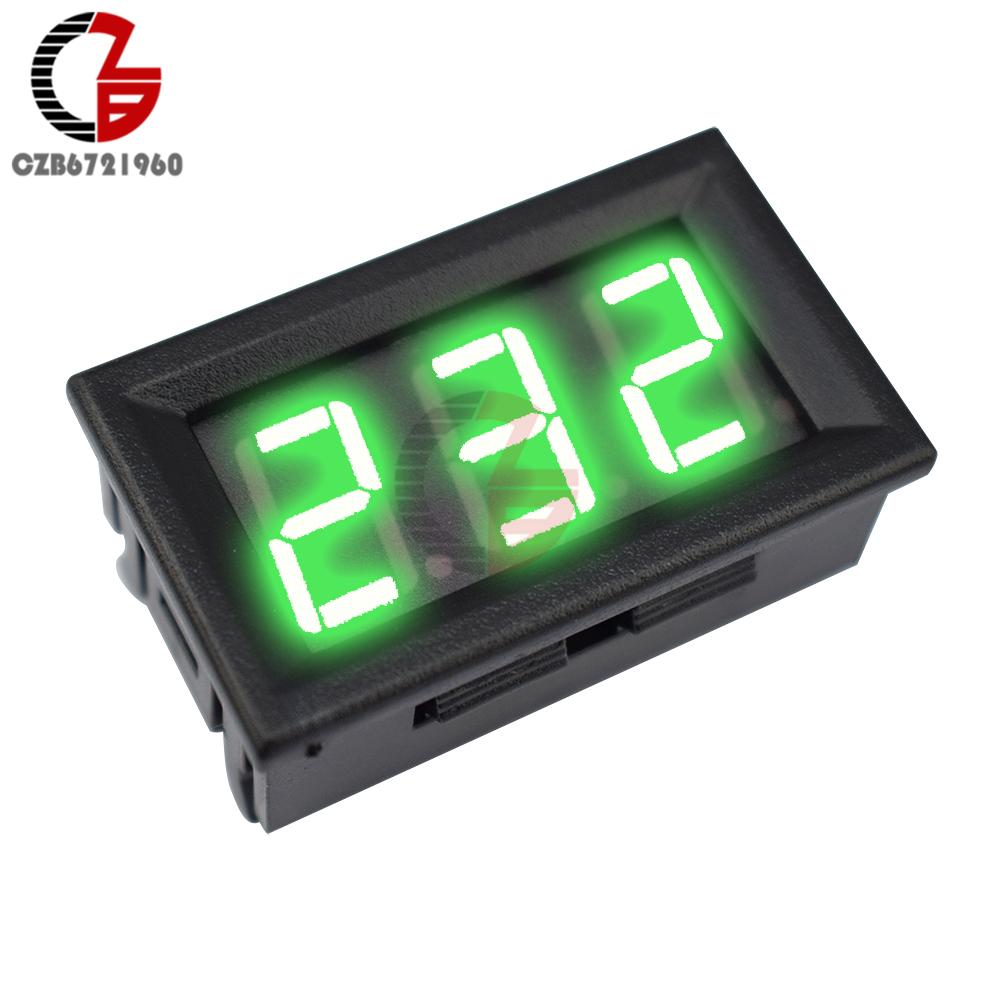 AC 70V-500V 0.56" LED Digital Voltmeter 110V 220V Voltage Meter 2 Wire Volt Tester Detector Voltage Monitor for Smart Home DIY