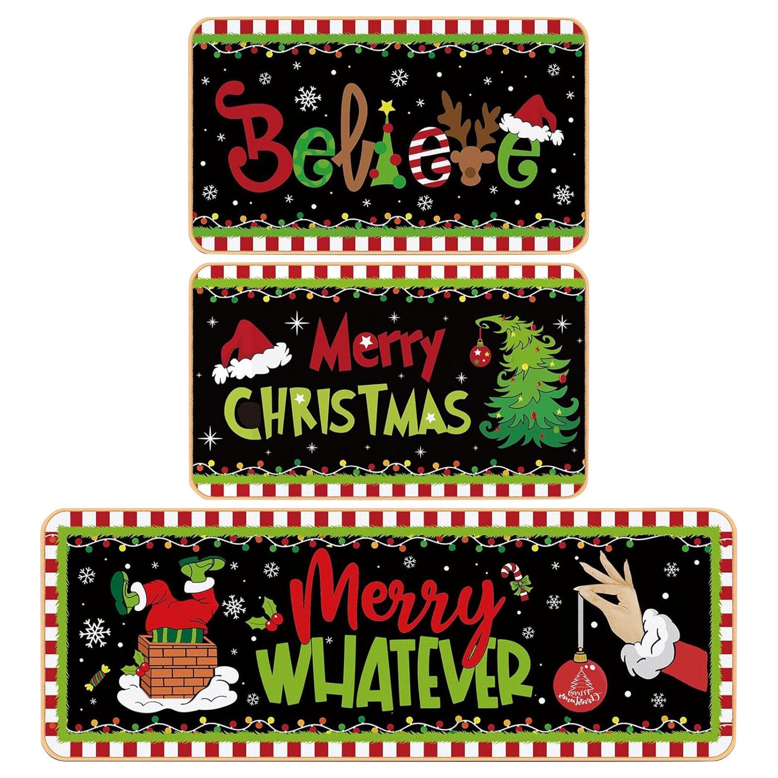 

Christmas Gnome Welcome Sign Set Festive Holiday Decorations for Home Merry Christmas Plaid Design