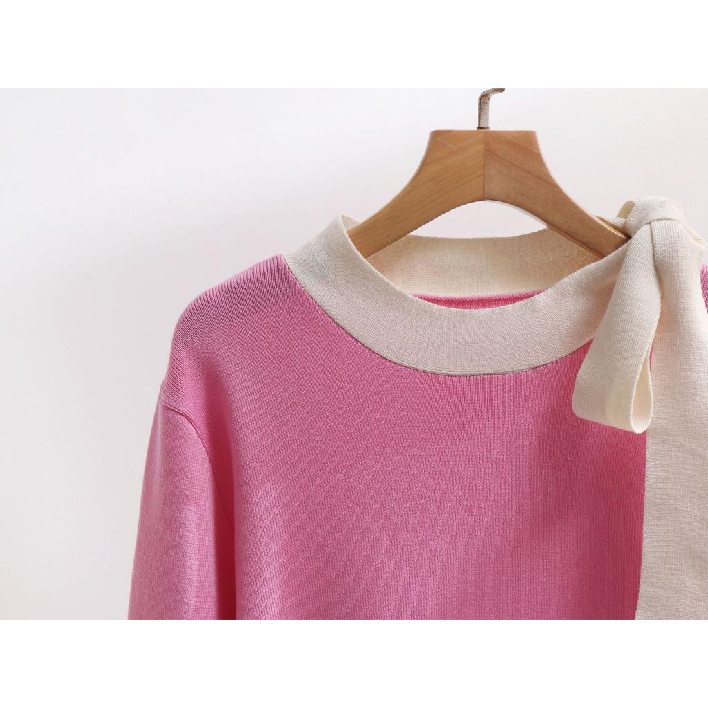 Women's Two-piece Suit Set  Autumn Clothes New Fashionable High-end Loose Knitted Sweater Wide-leg Pants