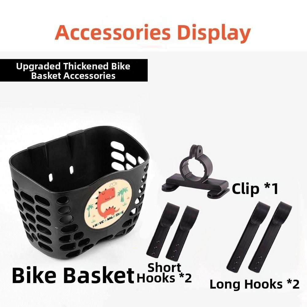 Plastic Children Kids Basket Cartoon Patten Student Front Basket Bike Carrier Bag  Bike Accessories