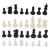 Chess Pieces Only PS Plastic Replacement   Chessmen Figurine Pieces 49mm Height King for Party Relaxing(Black White )