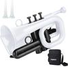 PAMPET Dolphin Pocket Trumpet Starter Set, ABS Resin, Bb Trumpet, for Children, Students, and Beginners (White)