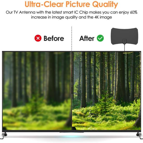 1 Set 3600 Antenna High Gain Miles TV HD-compatible Transmission Wide Range High-resolution