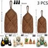 3PCS/SET Hand Woven Fruit Vegetables Basket Cotton Rope Wall Mounted Kitchen Storage Basket Breathable Mesh Pocket Fruit Net Bag