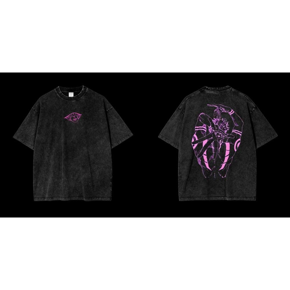 

Anime Jujutsu Kaisen Ryomen Sukuna Graphic Vintage T-shirt Men Washed Cotton Tshirts Casual Tee Harajuku Male Manga T Shirt S чорний