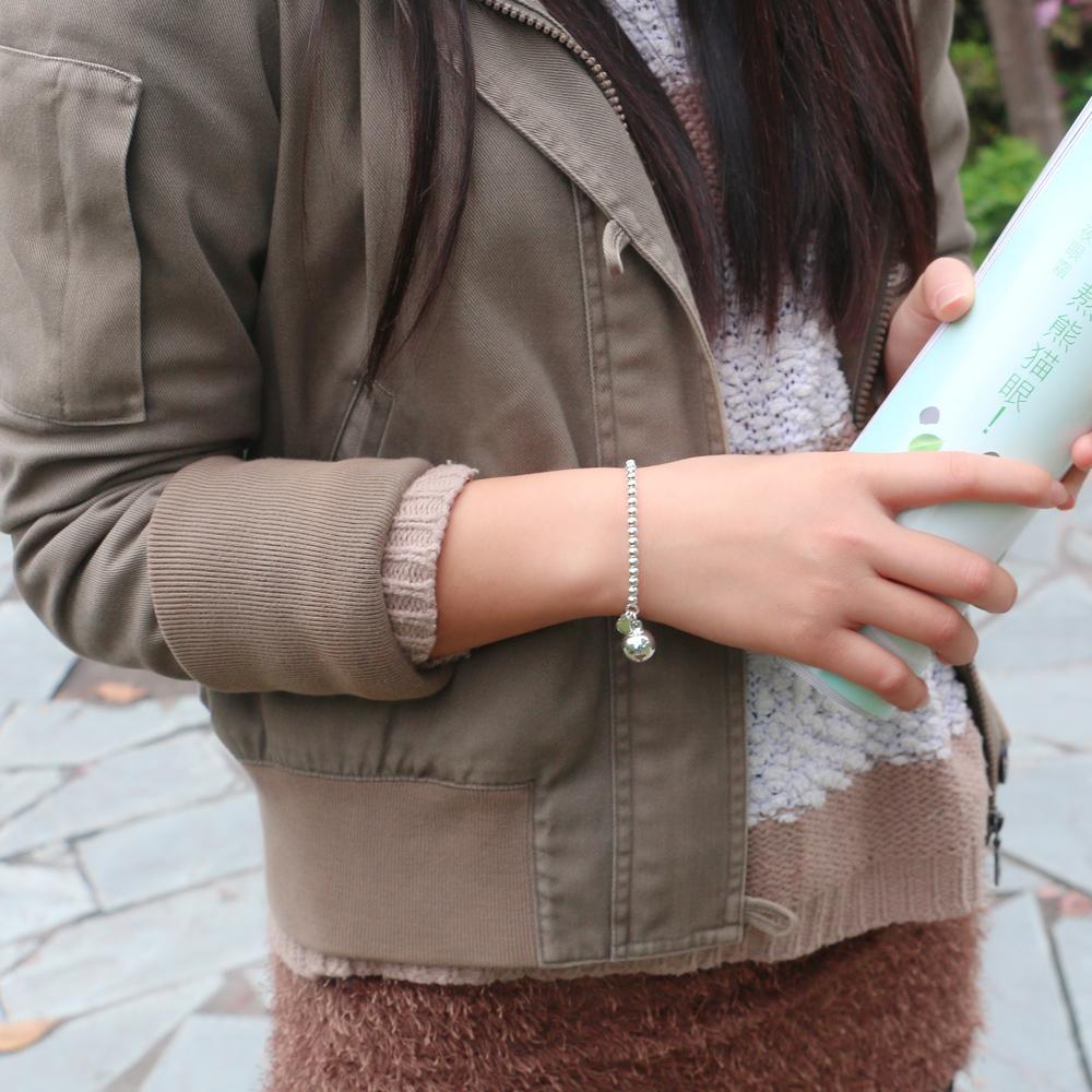 Vysoce kvalitní jednoduchý náramek s kuličkami 4 mm / 6 mm 100% 925 stříbrný náramek se srdcem Módní žena dívka 15 cm / 20 cm Řetízkové šperky