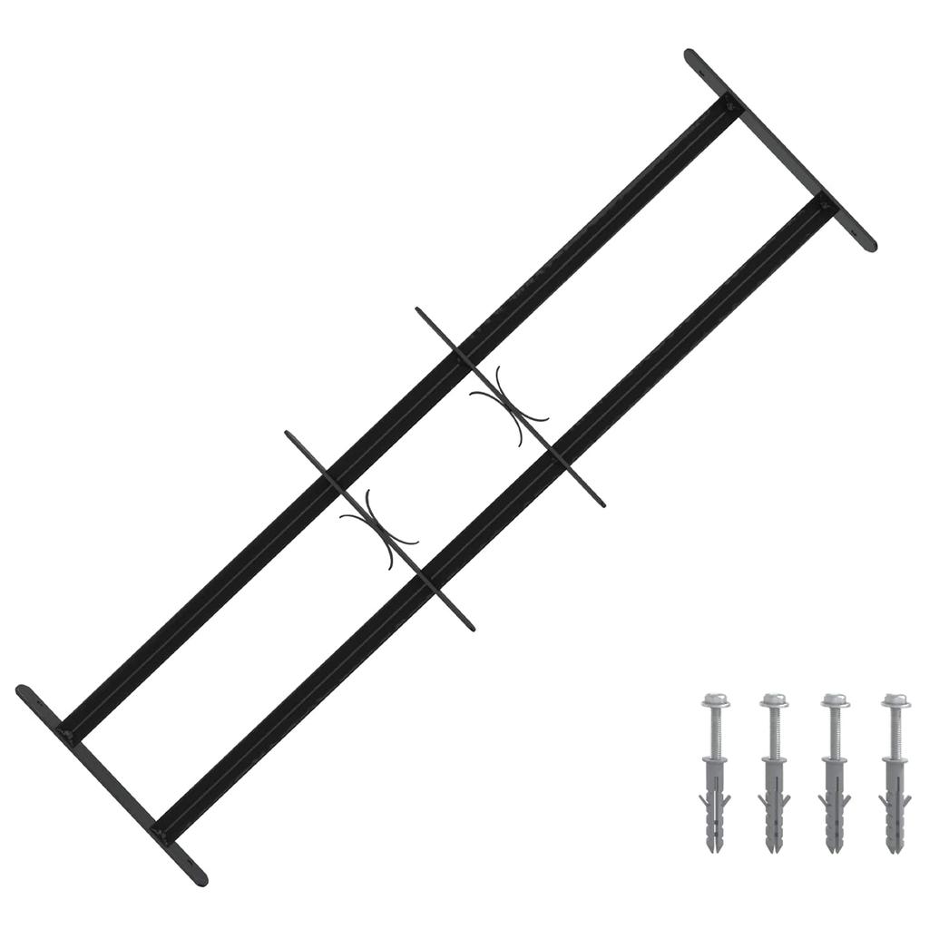 Window Security Grille with 2 Crossbars 3 pcs 63 114 cm